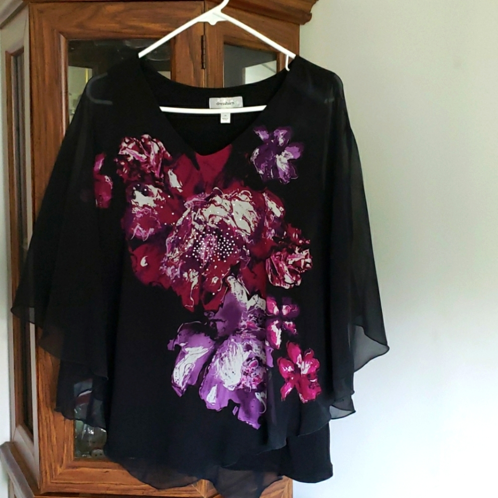 Dress Barn Sheer Sleeveless Top